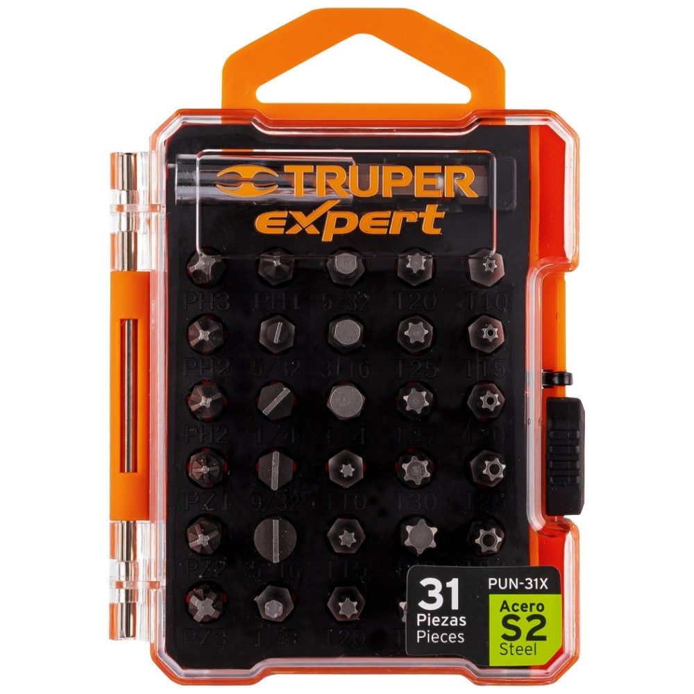 JUEGO DE 31 PUNTAS 1" S2 TRUPER EXPERT MCA TRUPER HERRAMIENTAS