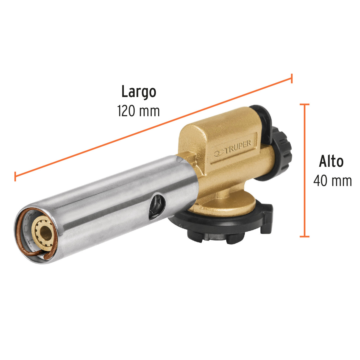 BOQUILLA CON ENCENDIDO ELECTRONICO PARA LATA 1/4 DE VUELTA MCA TRUPER CONSTRUCCION