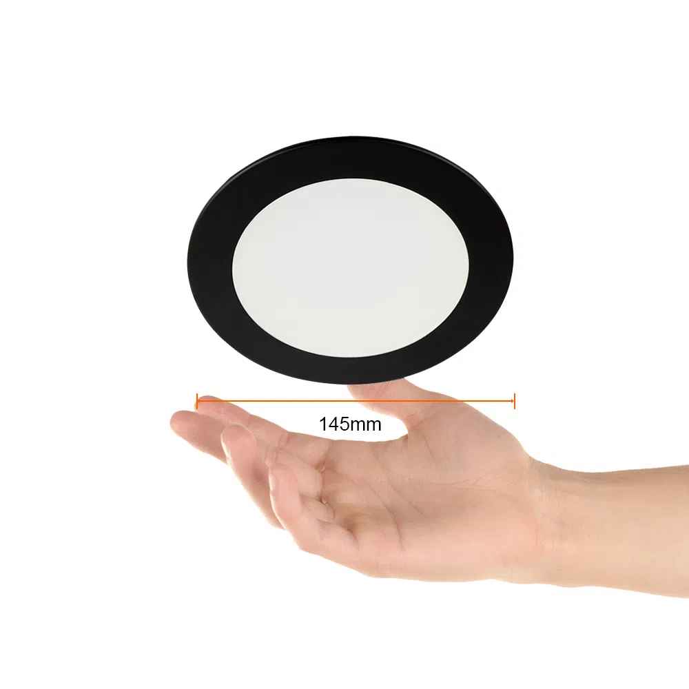 LÁMPARA DE INTERIOR EMPOTRABLE LED NOVA I NEGRO TECNOLITE NO ATENUABLE LED INTEGRADO 11W LUZ SUAVE CÁLIDA