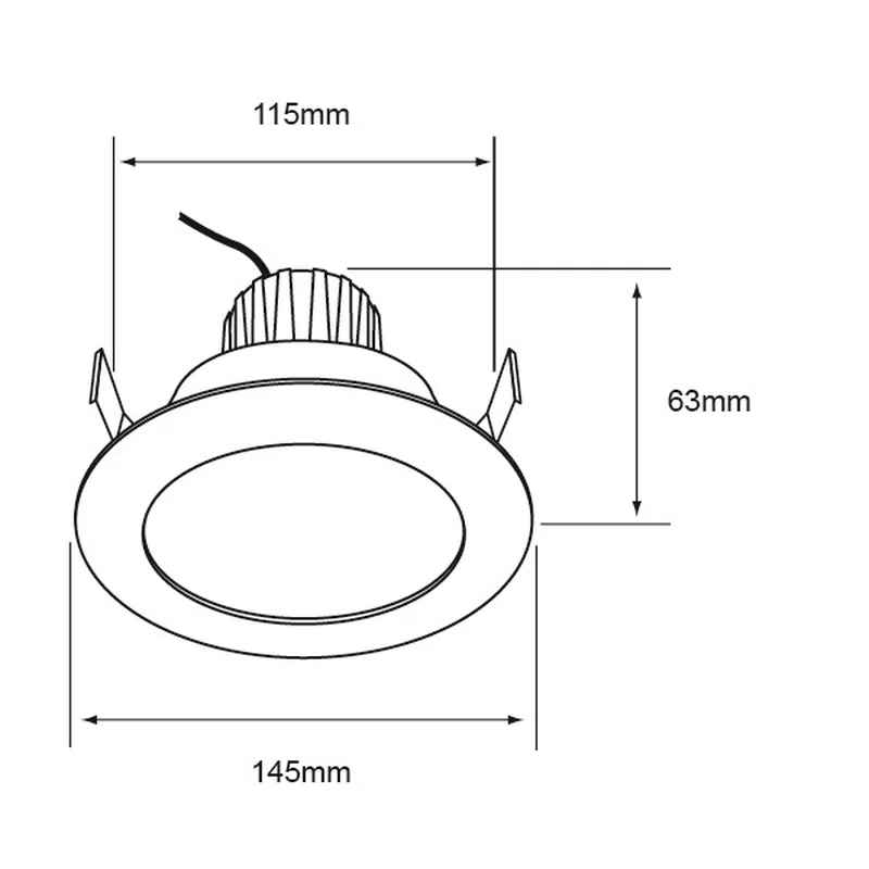 LÁMPARA DE INTERIOR EMPOTRABLE LED NOVA I NEGRO TECNOLITE NO ATENUABLE LED INTEGRADO 11W LUZ SUAVE CÁLIDA