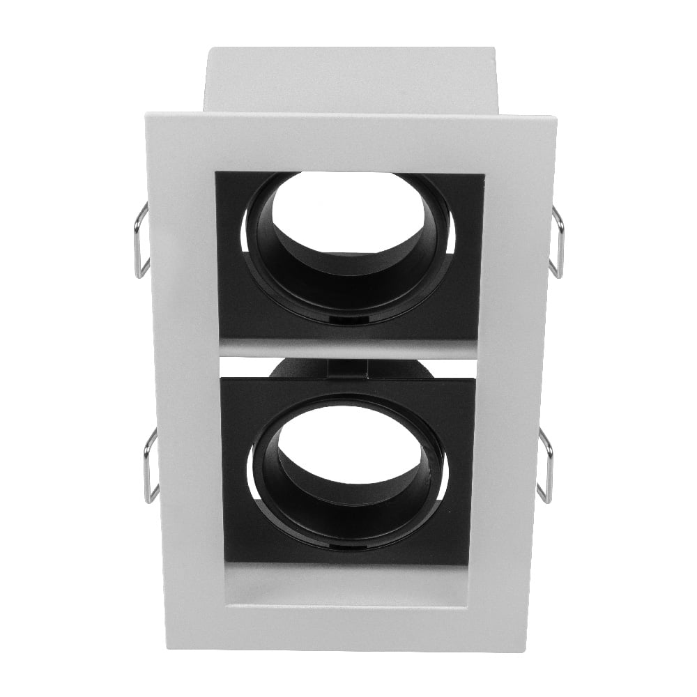 KIT DE 2 PIEZAS DE LÁMPARA DE INTERIOR EMPOTRABLE ALICANTE I TECNOLITE BASE GX5.3 DIRIGIBLE BLANCO