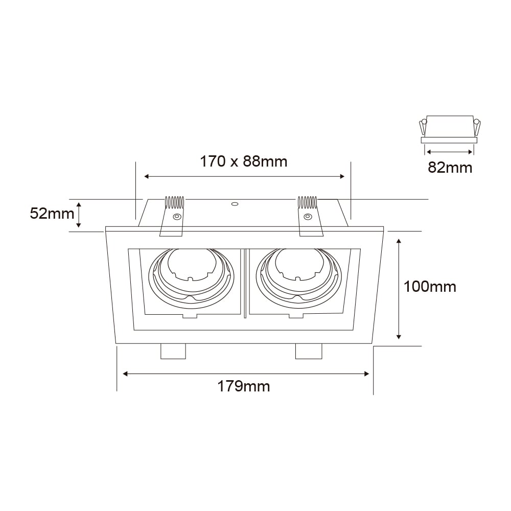 LÁMPARA DE INTERIOR EMPOTRABLE ALICANTE I TECNOLITE BASE GX5.3 DIRIGIBLE BLANCO