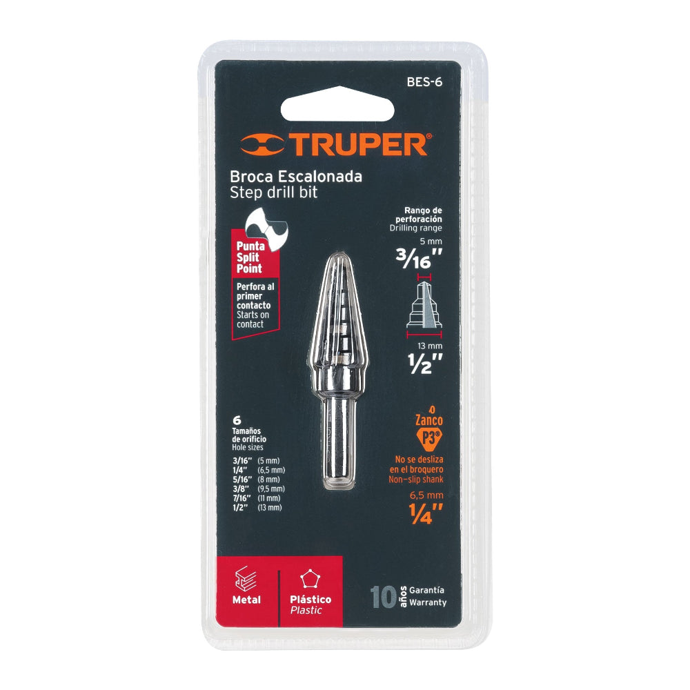 BROCA ESCALONADA OXIDO NEGRO 6 ESCALONES