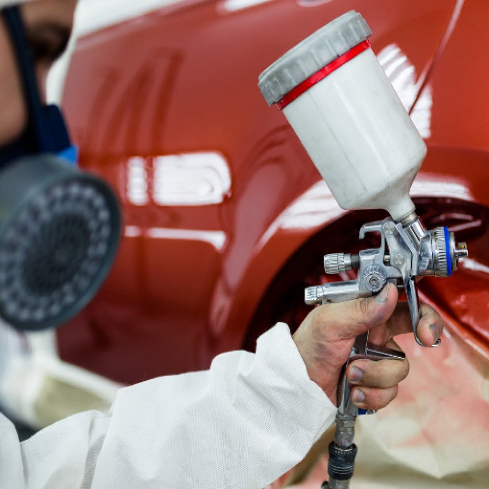 PISTOLA P/PINTARGRAVEDAD HVLPVASO PLASTICO BOQUILLA 1.4MM MCA TRUPER *** OFRECER PPG ***