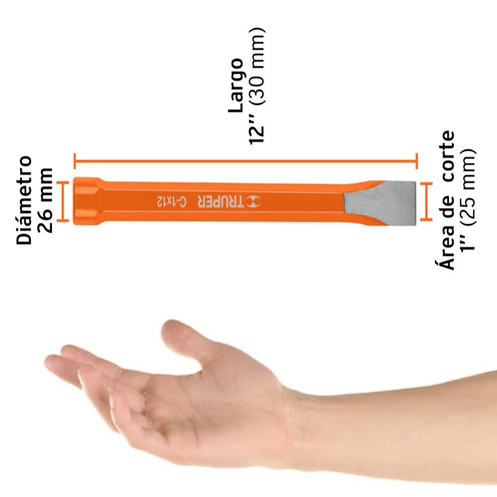 CINCEL DE CORTE FRIO DE 1X12" TRUPER