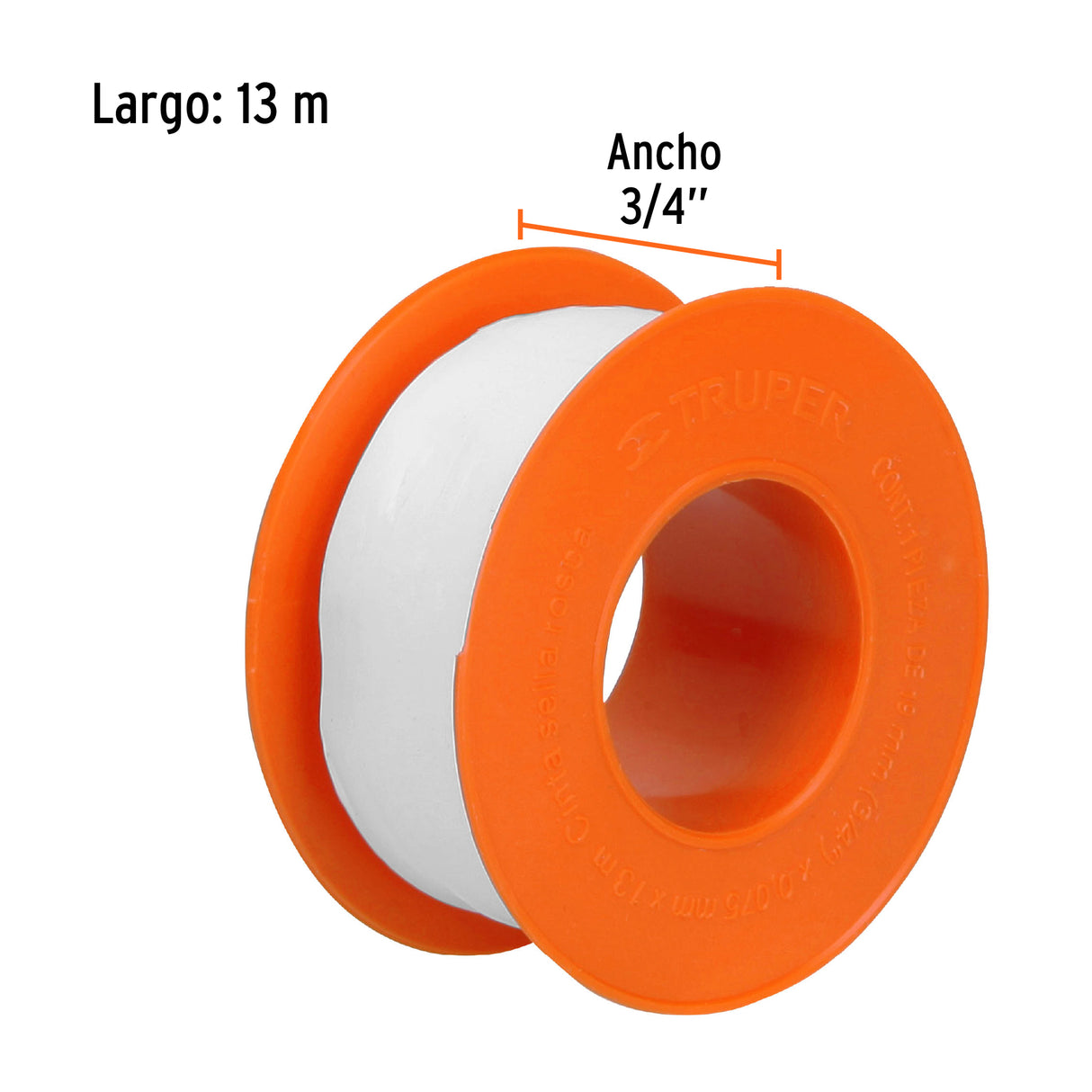 CINTA TEFLON 3/4" 13MTS. CTF-3/4X13 12513 TRUPER *** OFRECER V3D-02 ***