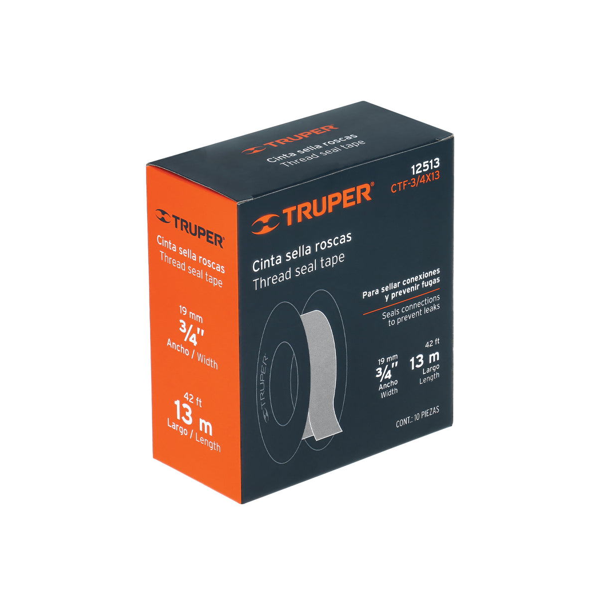 CINTA TEFLON 3/4" 13MTS. CTF-3/4X13 12513 TRUPER *** OFRECER V3D-02 ***