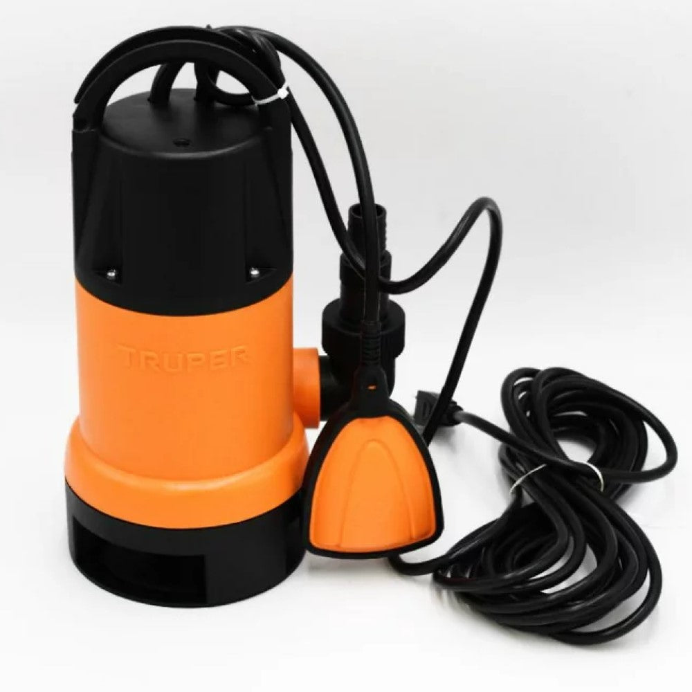 BOMBA SUMERGIBLE PLASTICA PARA AGUA SUCIA 1HP 127V BOS-1SP MARCA TRUPER