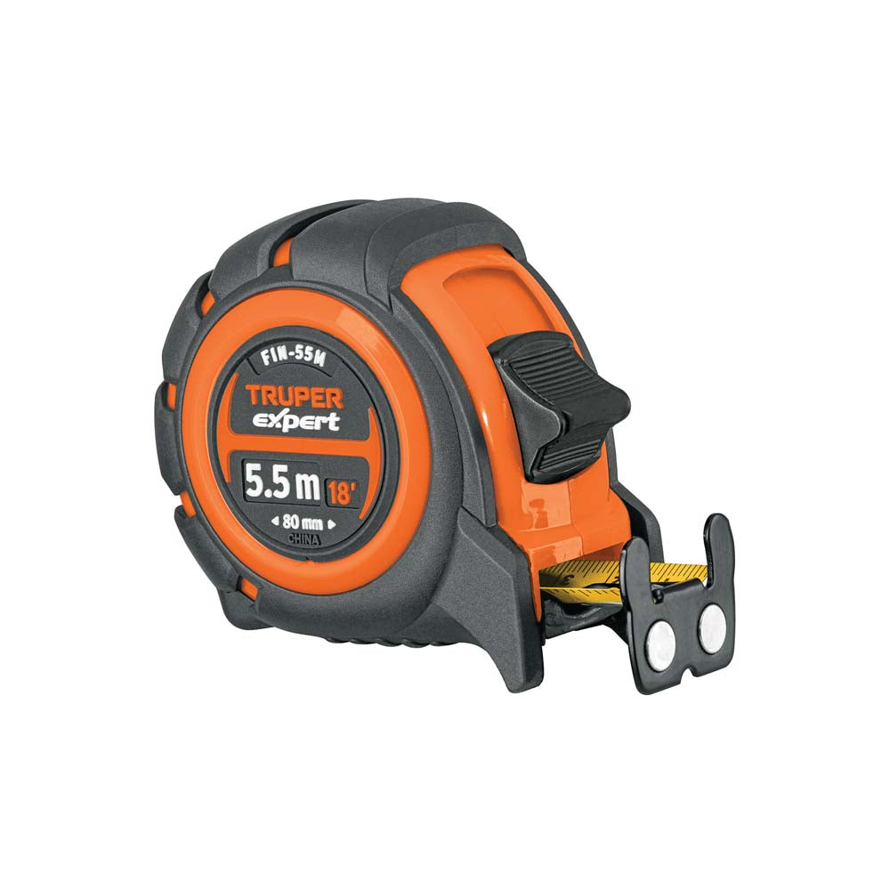 FLEXOMETRO INDUSTRIAL CONTRA IMPACTOS 5.5M CINTA 25MM FIN-55M MARCA TRUPER