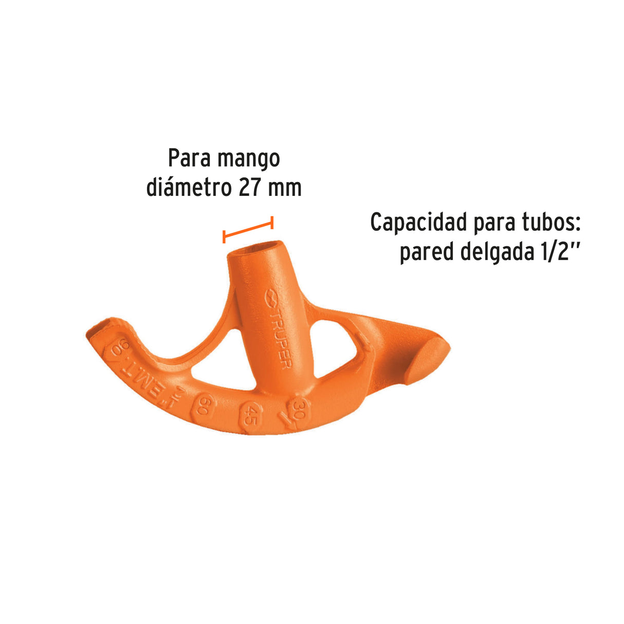 DOBLADOR DE TUBO DE 1/2 12845 TRUPER CONSTRUCCION