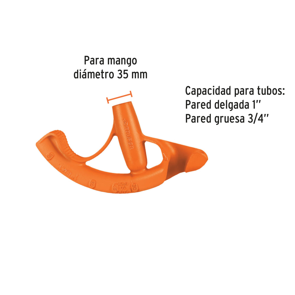 DOBLADOR PARA TUBO CONDUIT 1" PARA CONDUIT PARED DELGADA 1" Y PARED GRUESA 3/4" DOTU-75100 12847 TRUPER