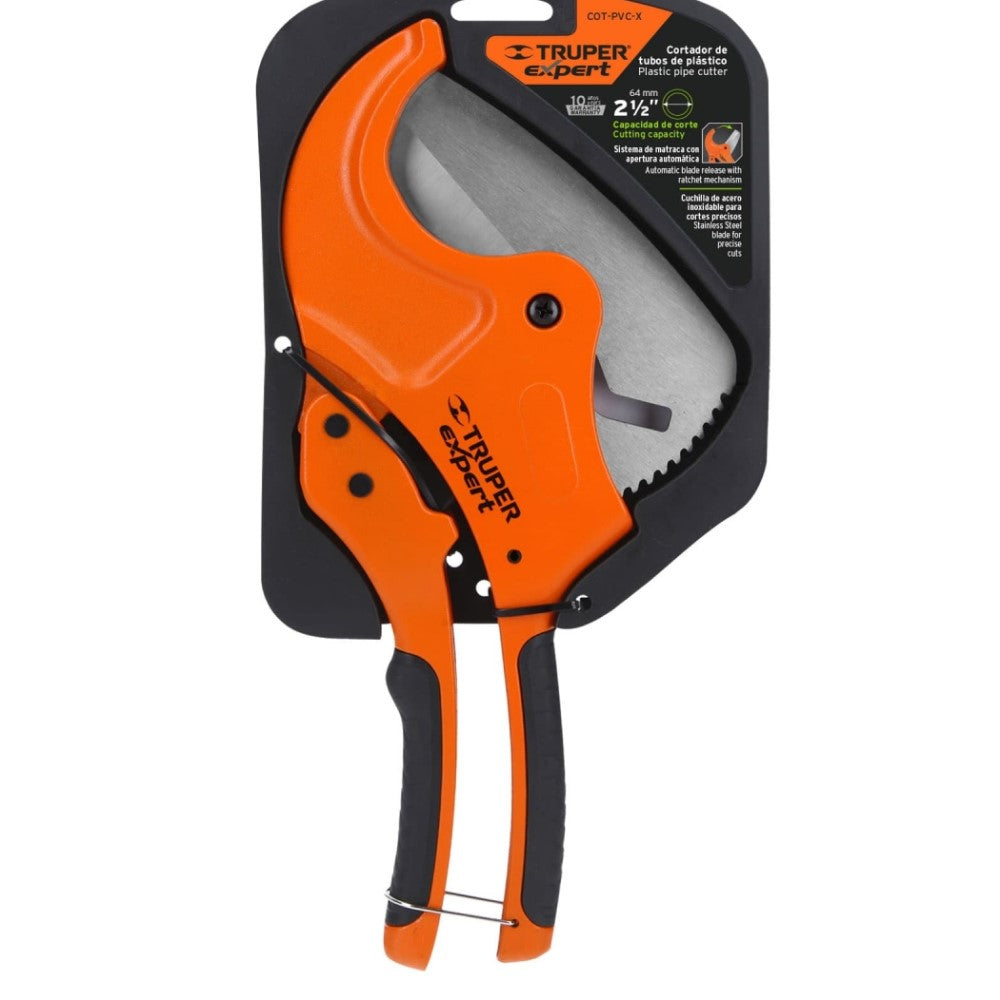 CORTADOR DE TUBO DE PVC CUCHILLA DE ACERO ALTA DUREZA COT-PVC-X TRUPER