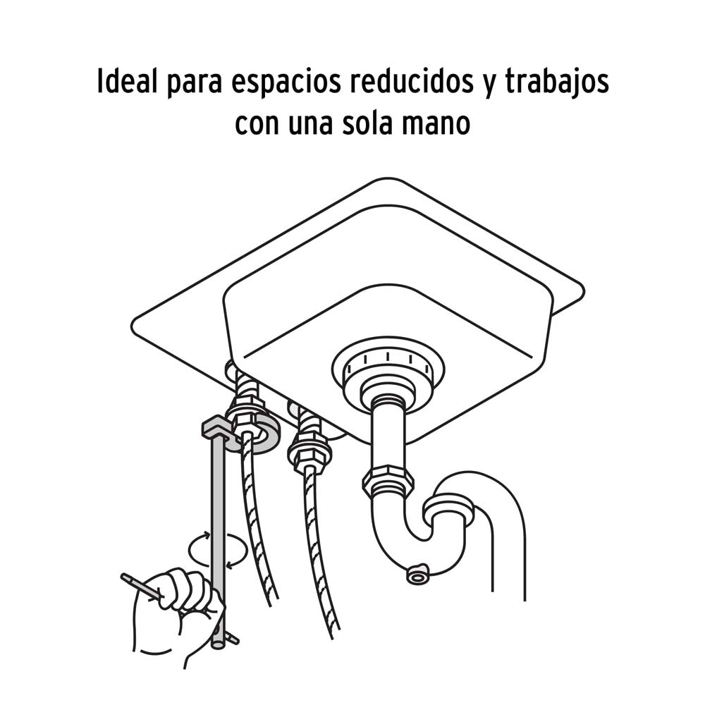 LLAVE PARA PLOMERO 12" (30CMS.) CAPAC. 1/2" - 1" (13MM-25MM.) LLAP-12 12874 TRUPER *** OFRECER 8412 ***