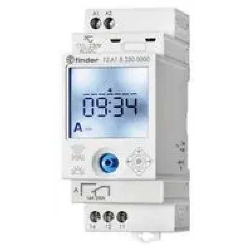 INTERRUPTOR HORARIO ASTRONOMICO / SEMANAL TIPO 12.A1 1CC 16A. ON/OFF FINDER