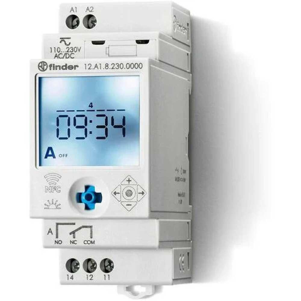INTERRUPTOR HORARIO ASTRONOMICO / SEMANAL TIPO 12.A1 2CC 16A. ON/OFF FINDER