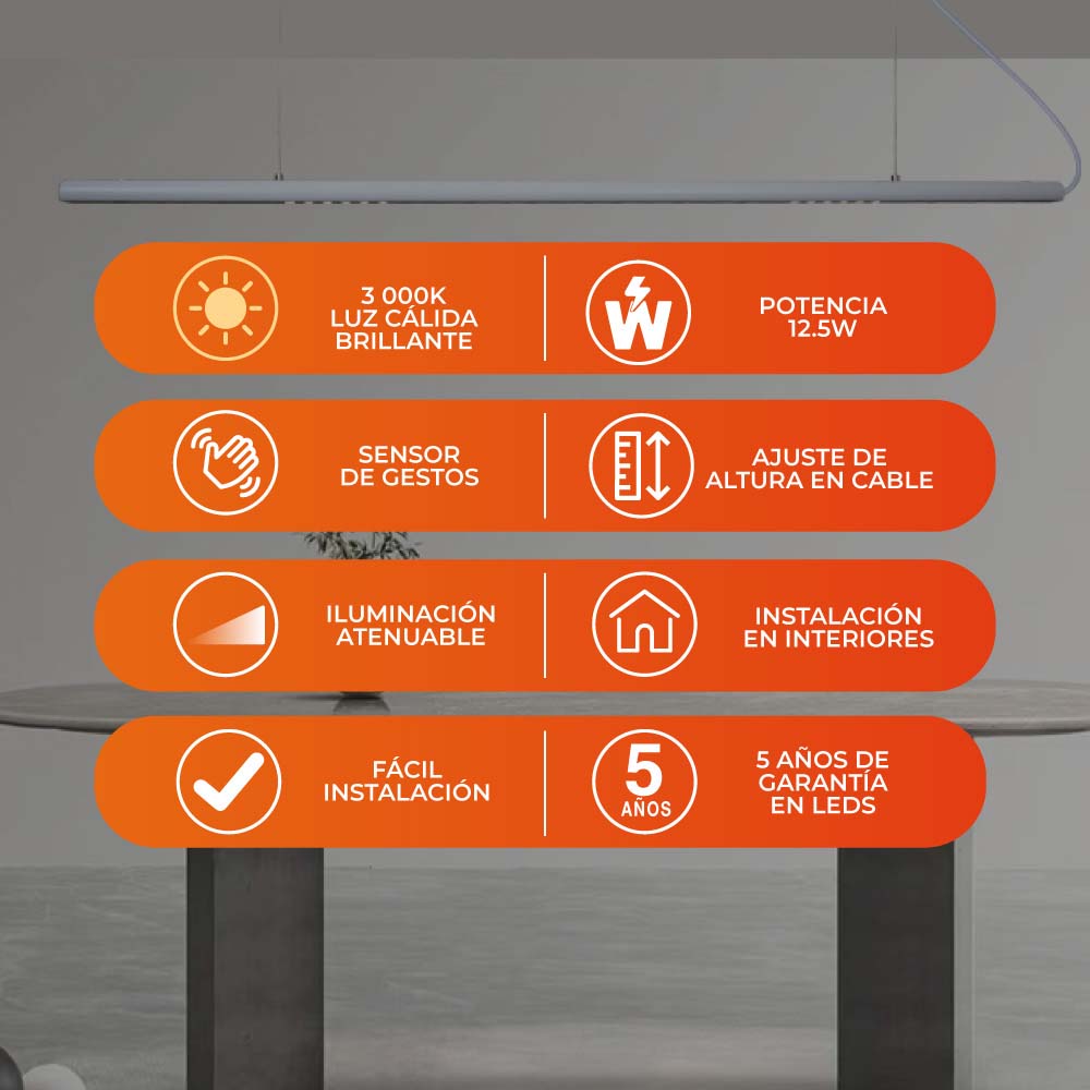 LUMINARIO INT LED 12.5W 100-240V 420LM 30K BCO