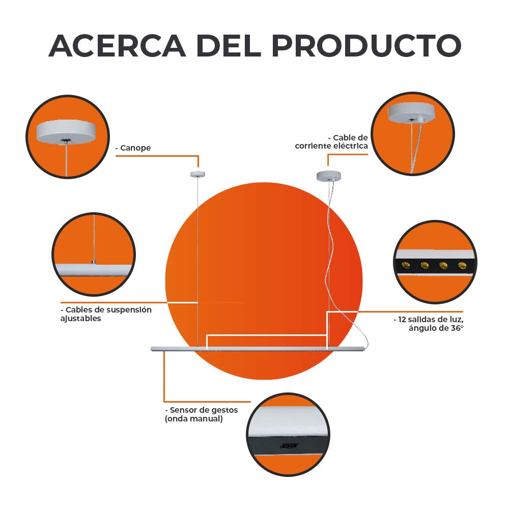 LUMINARIO INT LED 12.5W 100-240V 420LM 30K BCO