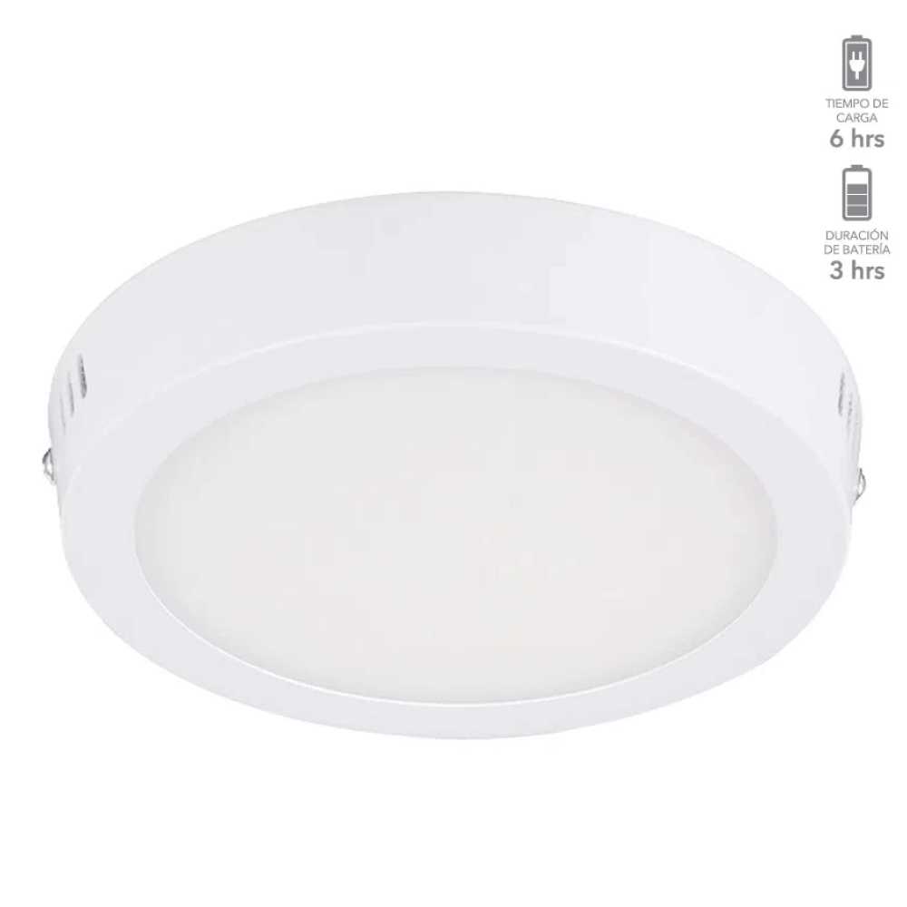 LÁMPARA EMPOTRABLE LED TECNOLITE ADHIL DE EMERGENCIA RECARGABLE 12W LUZ DE DÍA LED INTEGRADO