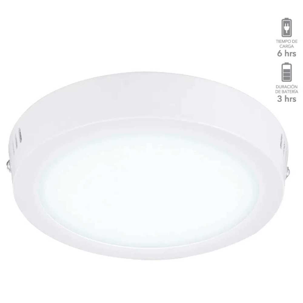 LAMPARA PLAFON LED TECHO DE EMERGENCIA 12 W LUZ DE DIA RECARGABLE NO ATENUABLE