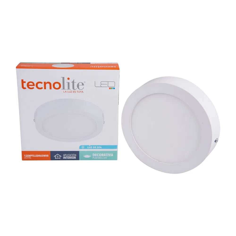 LÁMPARA EMPOTRABLE LED TECNOLITE ADHIL DE EMERGENCIA RECARGABLE 12W LUZ DE DÍA LED INTEGRADO
