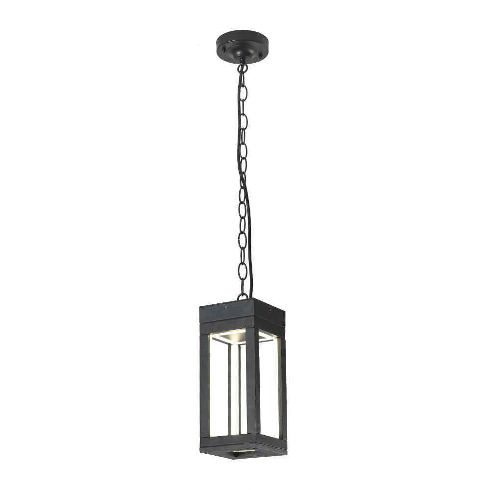 LUMINARIO LED COLGANTE EXTERIOR DE 12W NEGRO