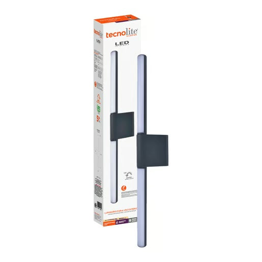 LAMPARA DE PARED ARBOTANTE LED EXTERIOR 12.5 W LUZ CALIDA BRILLANTE DIRIGIBLE IP44 NO ATENUABLE