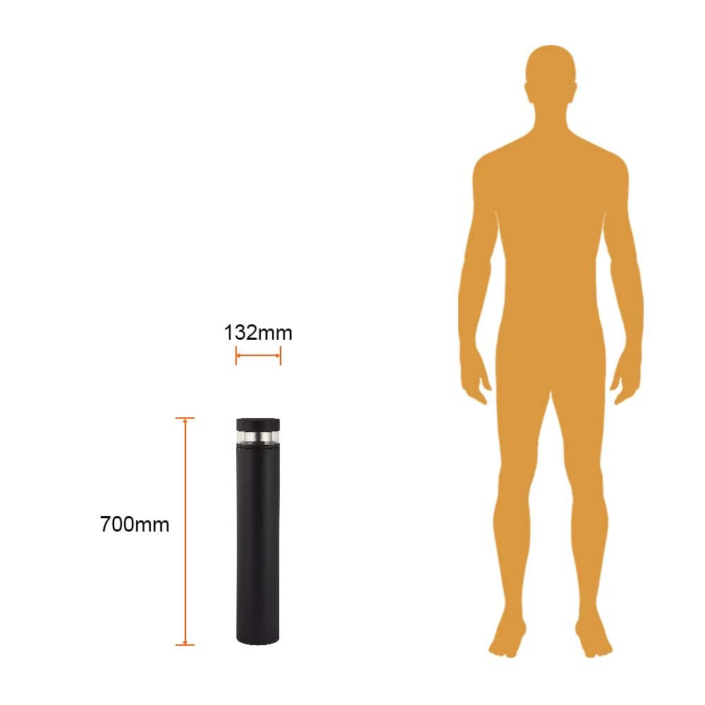 LUMINARIO EXT MINIPOSTE LED 12W 30K NEGRO