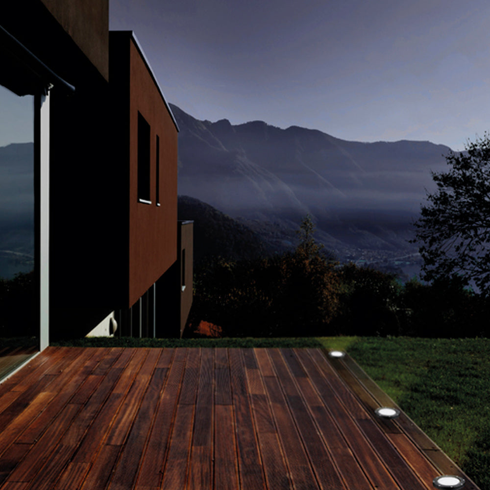 LÁMPARA DE EXTERIOR LED CUENCA IV TECNOLITE DE PISO EMPOTRABLE 12W LUZ SUAVE CÁLIDA LED INTEGRADO