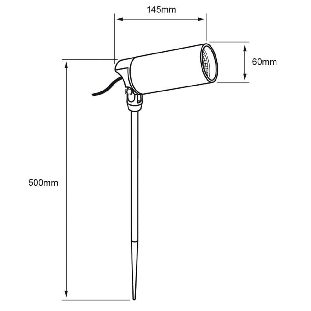 LÁMPARA DE EXTERIOR LED KRAZ TECNOLITE ESTACA 12W LUZ SUAVE CÁLIDA