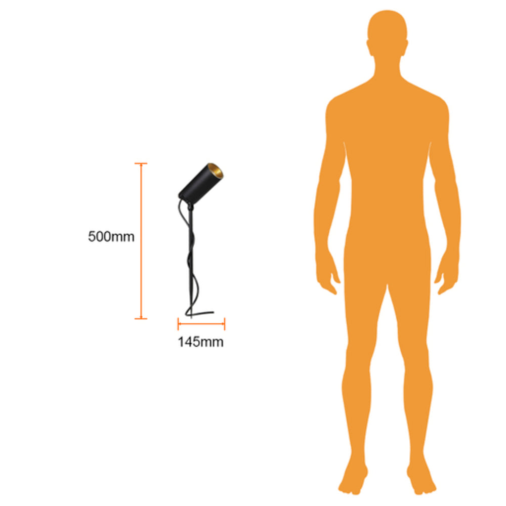 LÁMPARA DE EXTERIOR LED KRAZ TECNOLITE ESTACA 12W LUZ SUAVE CÁLIDA