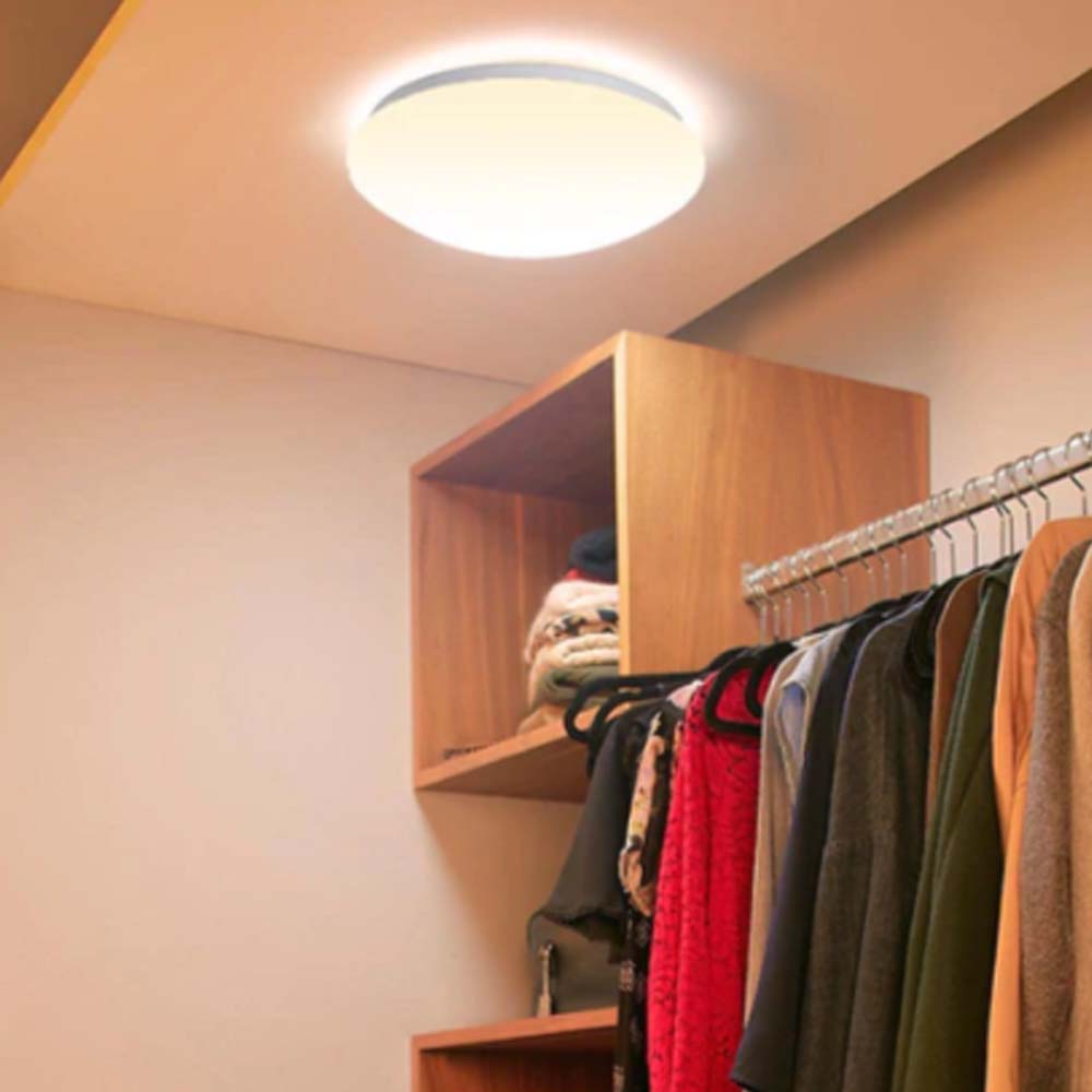 LÁMPARA DE INTERIOR LED TECNOLITE SARGAS PARA SOBREPONER 12W LUZ SUAVE CÁLIDA CON SENSOR DE MOVIMIENTO ***TECNOLITE HAE***