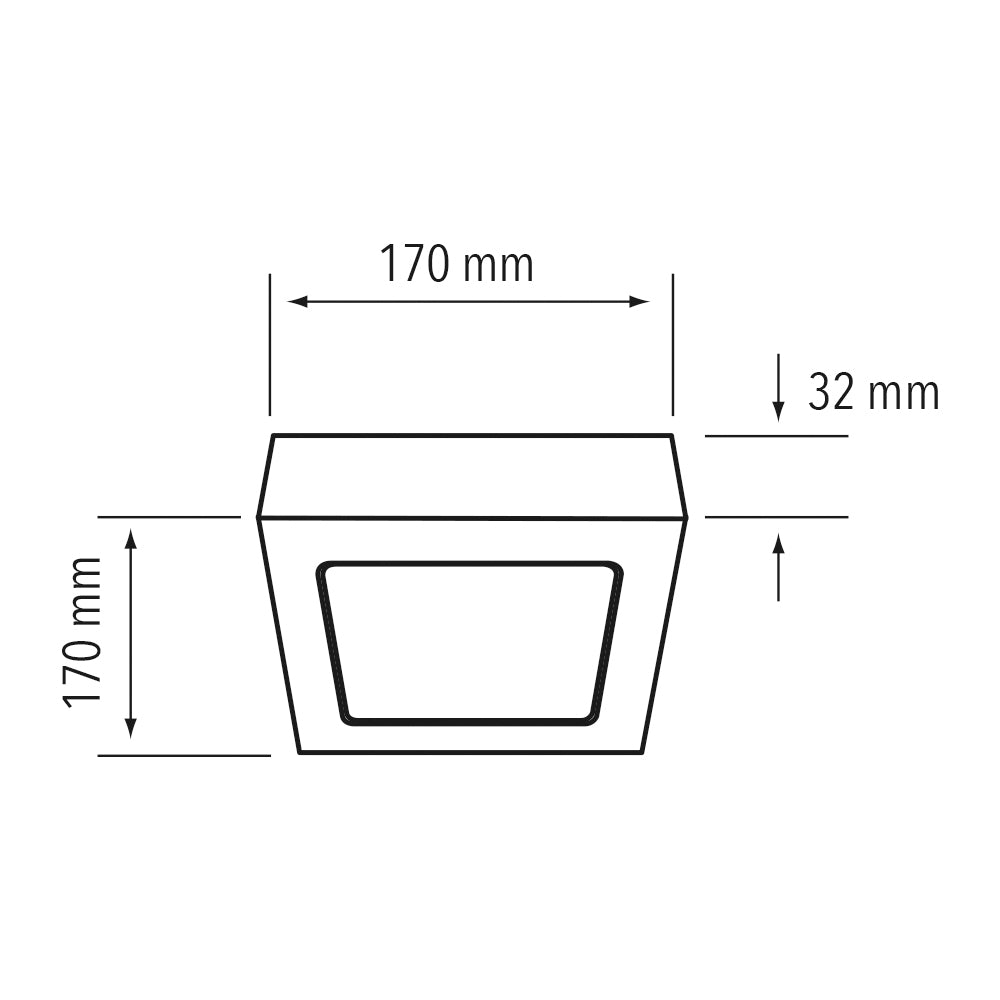 LÁMPARA DE INTERIOR LED ALGEDI II TECNOLITE PARA SOBREPONER 12W LUZ DE DÍA