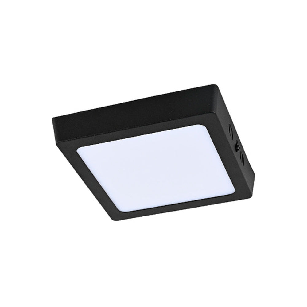 LUM LED SOBREPONER CUADRARO 12W 6500K 100-240V NEGRO