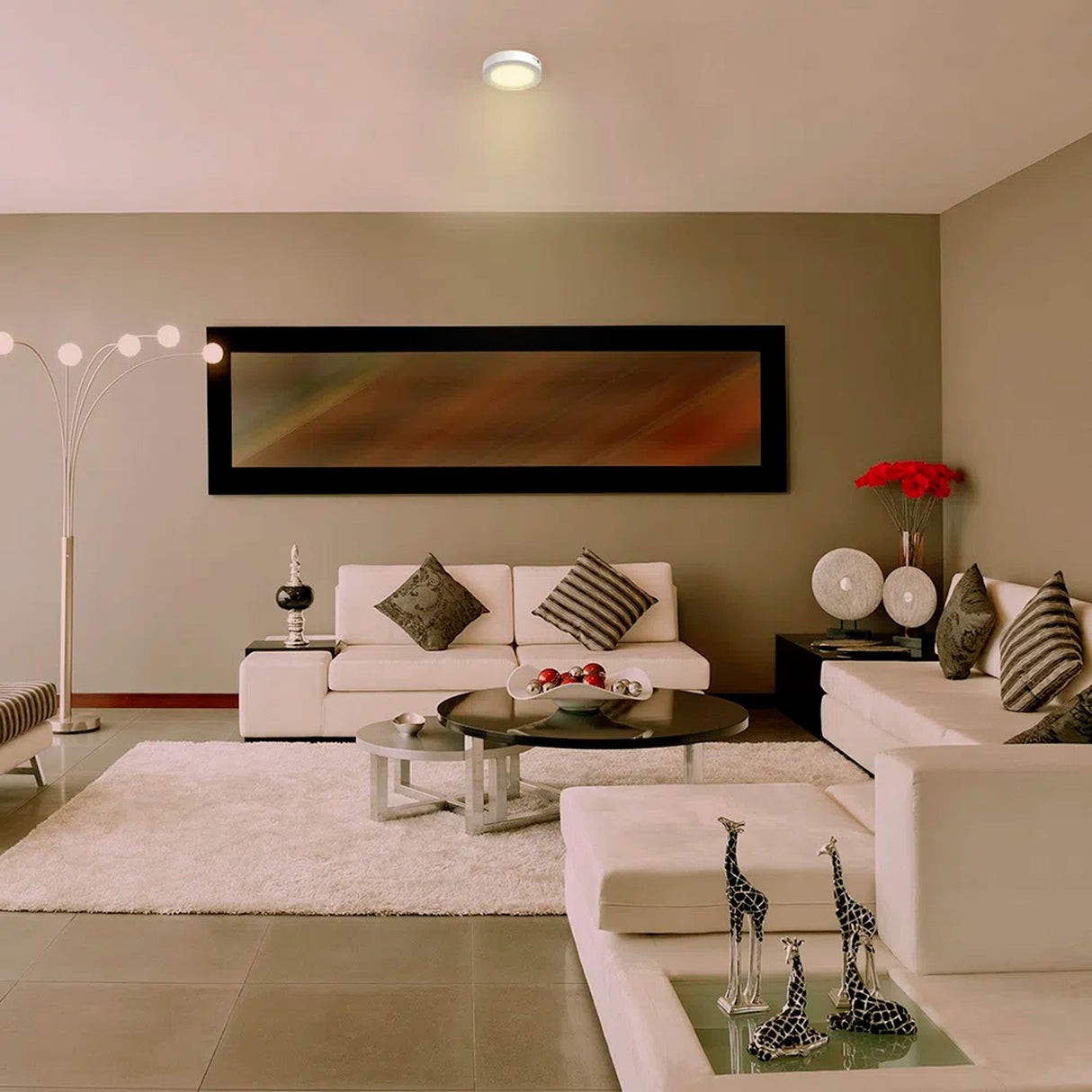 LÁMPARA DE INTERIOR LED ANKAA II TECNOLITE PARA SOBREPONER PLAFÓN 12W LUZ SUAVE CÁLIDA LED INTEGRADO