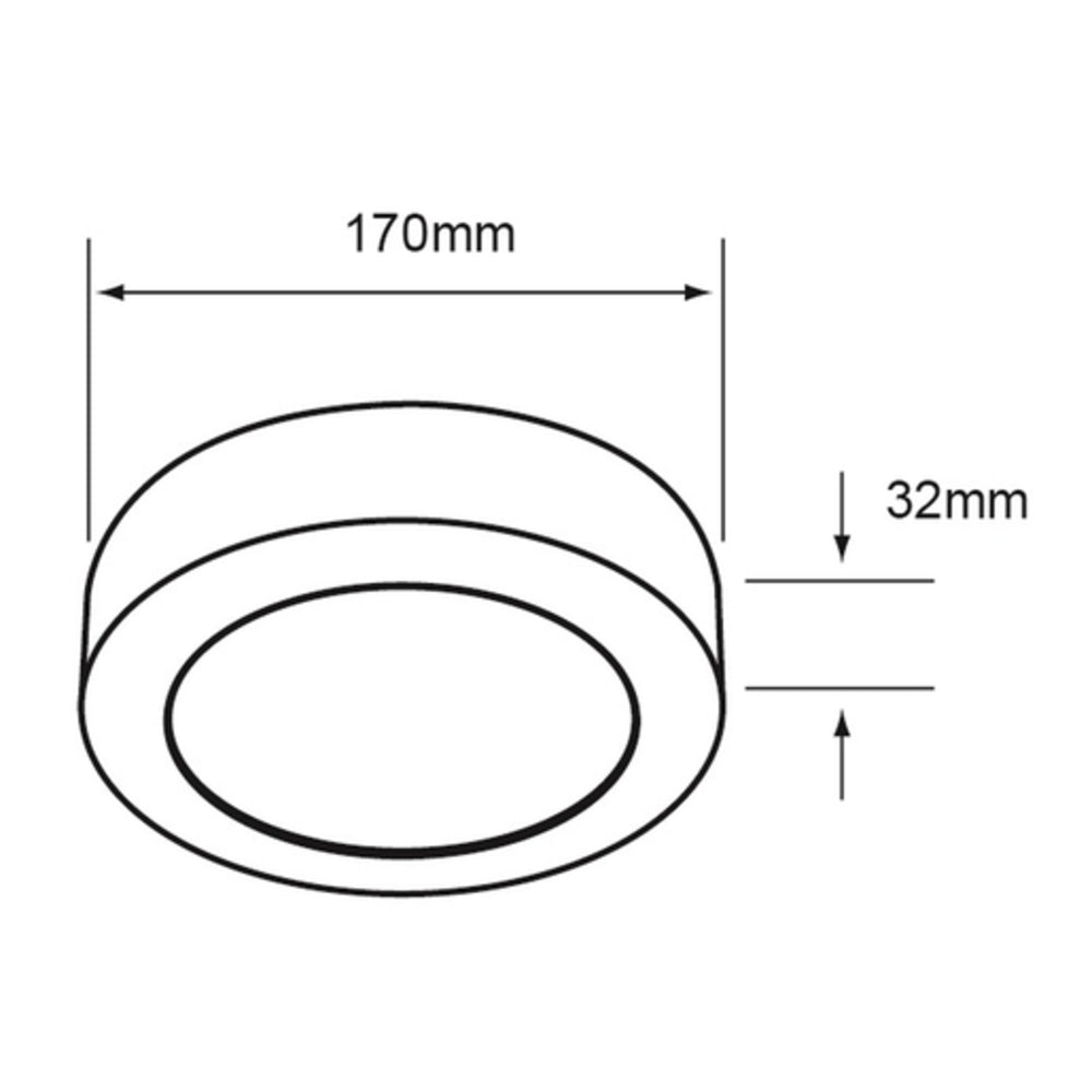 LÁMPARA DE INTERIOR LED ANKAA II TECNOLITE PARA SOBREPONER PLAFÓN 12W LUZ DE DÍA LED INTEGRADO