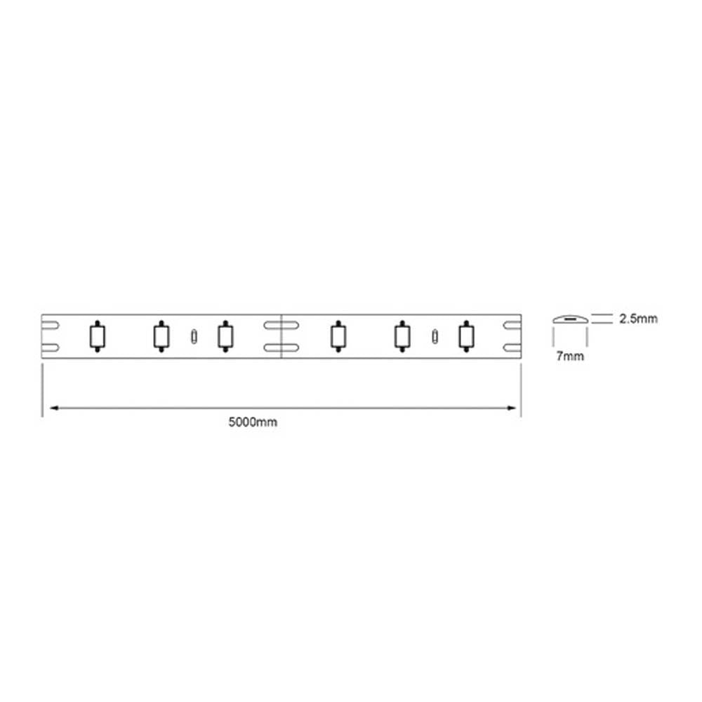 TIRA LED 5 METROS DE LONGITUD 12 W LUZ CALIDA BRILLANTE INTERIORES NO ATENUABLE