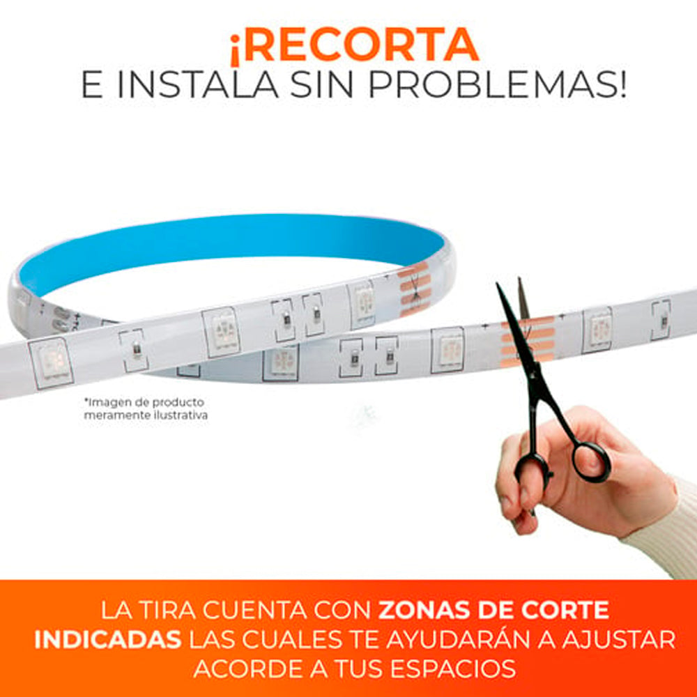 TIRA LED 5 METROS DE LONGITUD 12 W LUZ DE DIA INTERIORES NO ATENUABLE