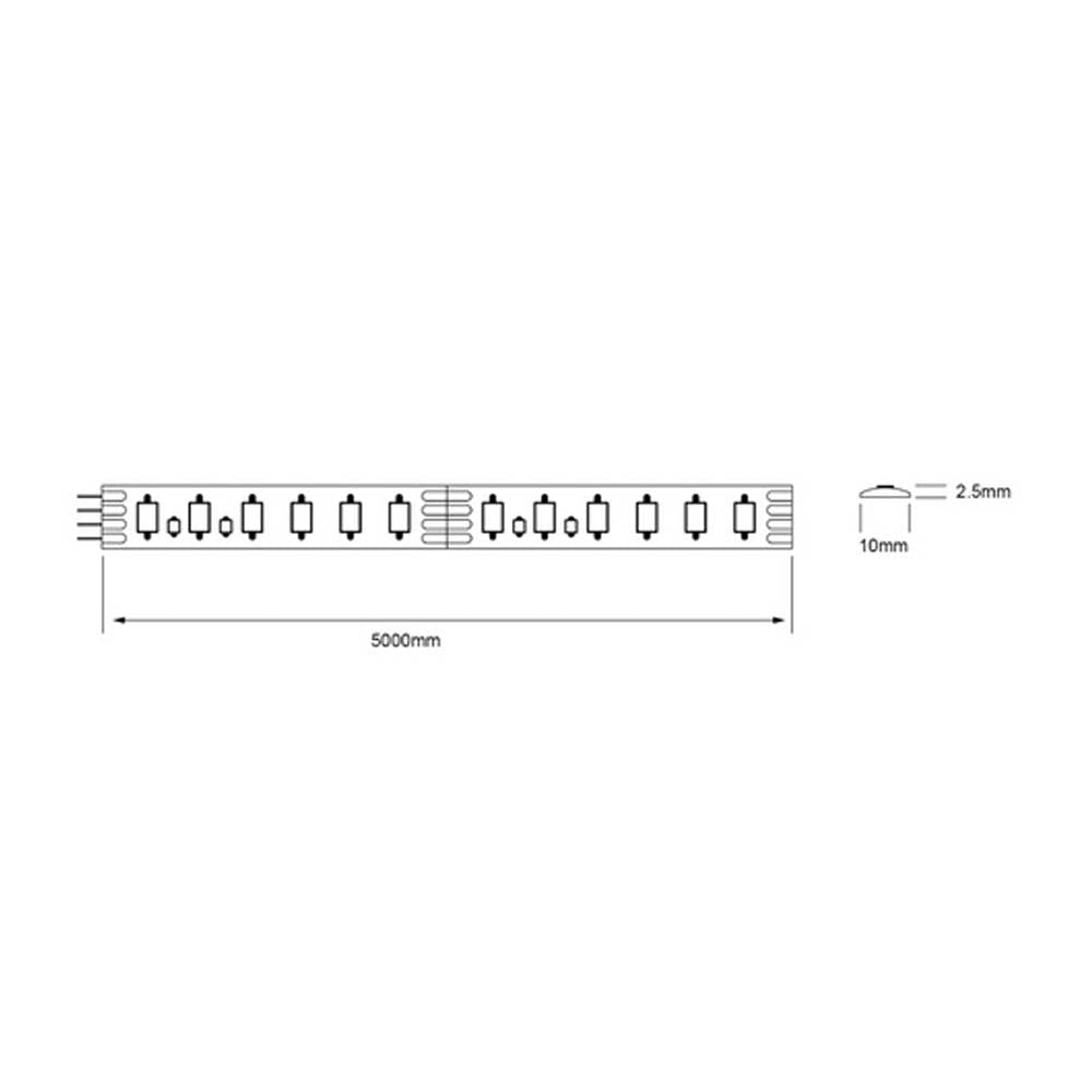 TIRA INT/EXT LED 12W12VCDIP20-IP65 BCO