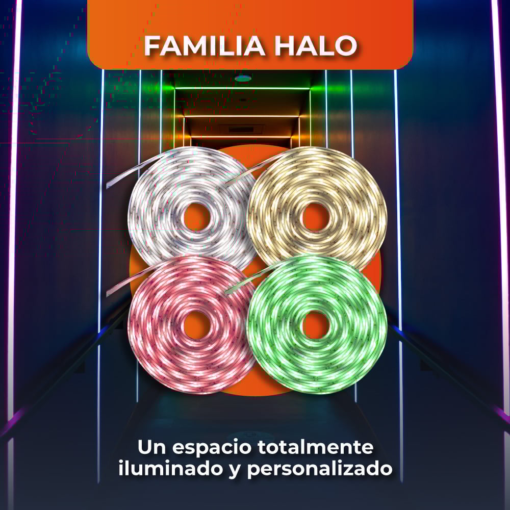 TIRA LED INT/EXT 12W 100V-240V IRC80 LUZ ROJA IP20 CONTROLADOR Y ELIMINADOR IP44 140 25000HR BLANCO/TRANSPARENTE