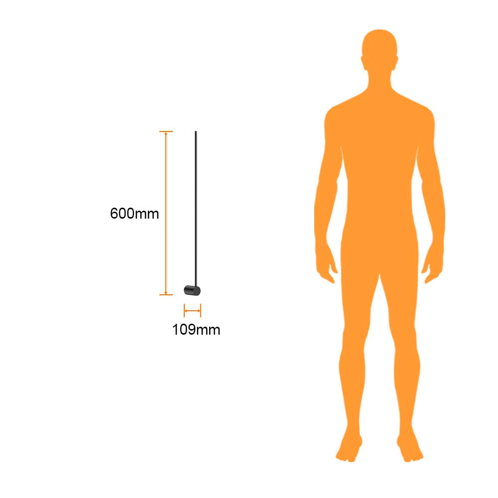 LUMINARIO INT MURO LED 12W CCT NEGRO