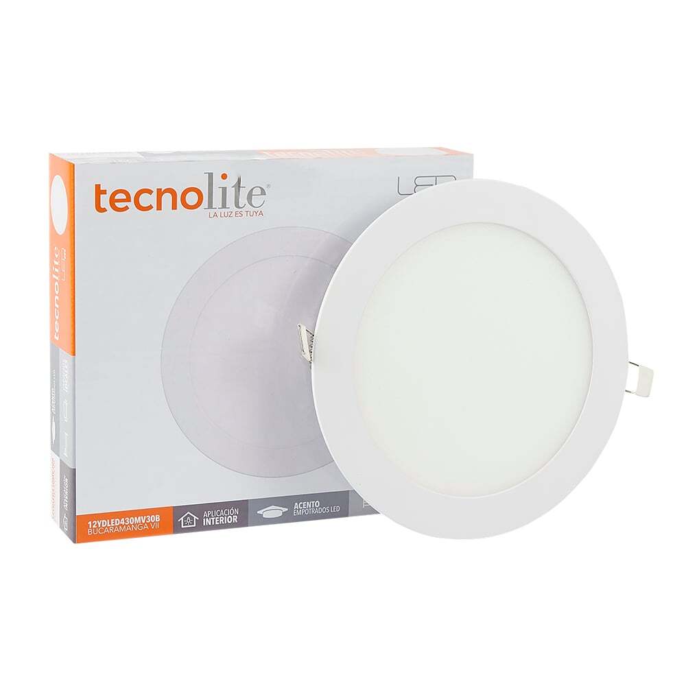 KIT DE 8 LAMPARAS LED BUCARAMANGA VII PARA EMPOTRAR EN TECHO NO ATENUABLE 12W LED INTEGRADO LUZ BLANCO CALIDO COLOR BLANCO LEVITON