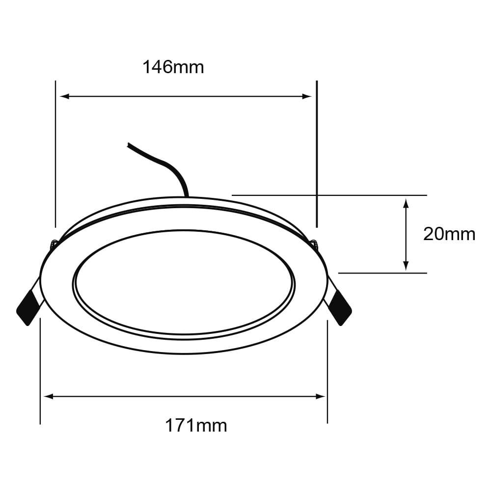 LÁMPARA EMPOTRABLE LED TECNOLITE BUCARAMANGA VII SMART 12W LUZ BLANCA DINÁMICA ATENUABLE COMPATIBLE CON APP MÓVIL Y ASISTENTES DE VOZ