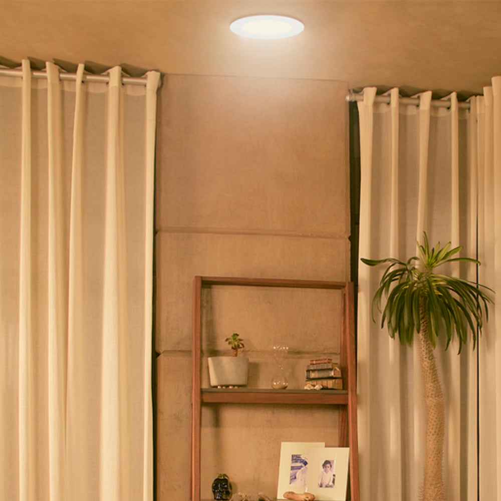 LAMPARA EMPOTRABLE LED INTELIGENTE WIFI 12 W LUZ BLANCA DINAMICA ATENUABLE COMPATIBLE CON APP MOVIL Y ASISTENTES DE VOZ