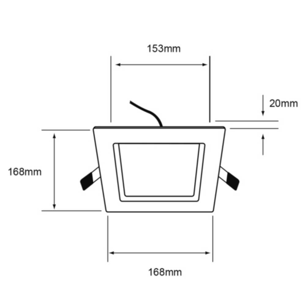 LÁMPARA DE INTERIOR EMPOTRABLE LED BRIGHTON VII TECNOLITE 12W LUZ SUAVE CÁLIDA