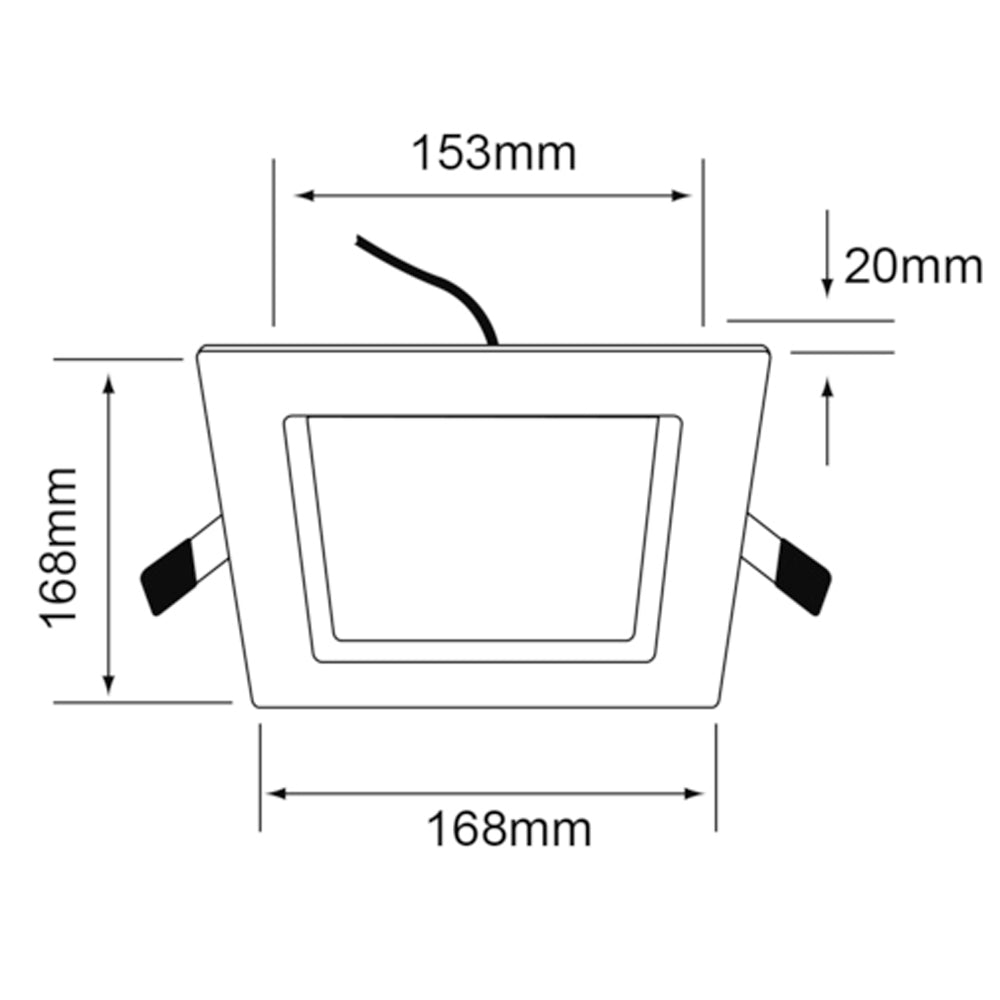 LÁMPARA DE INTERIOR EMPOTRABLE LED BRIGHTON VII TECNOLITE 12W LUZ DE DÍA