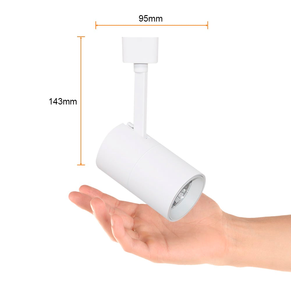 LAMPARA SPOT LED DE RIEL DIRIGIBLE 12 W LUZ BLANCA AJUSTABLE IRC 90 NO ATENUABLE 12YSNLED021MVCCB
