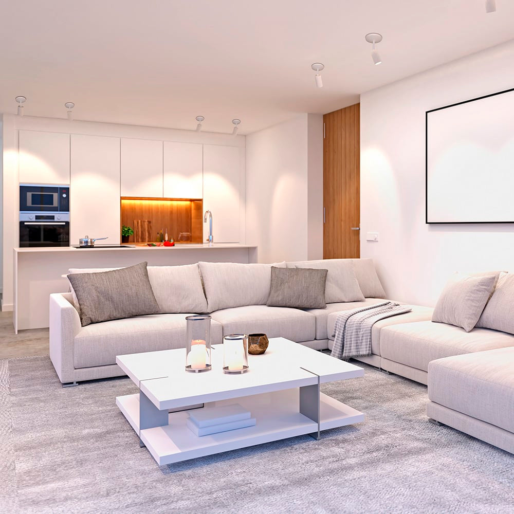 LAMPARA SPOT LED SOBREPONER DIRIGIBLE 12W LUZ BLANCA AJUSTABLE IRC90 NO ATENUABLE BCO