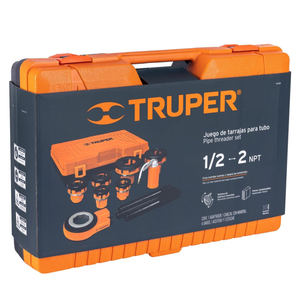 JGO. 9 TARRAJAS P/TUBO TA-851 13071 TRUPER