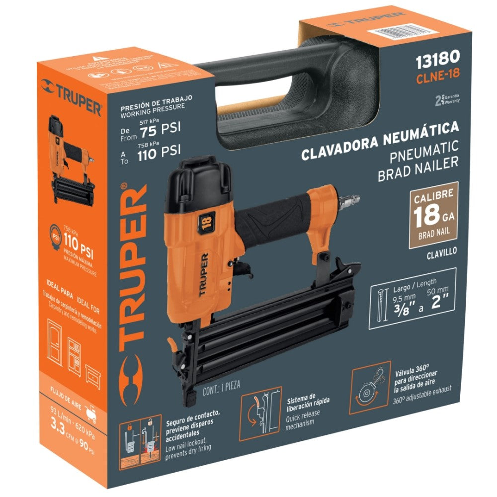CLAVADORA NEUMATICA PROFESIONAL CAL.18 CLNE-18 TRUPER
