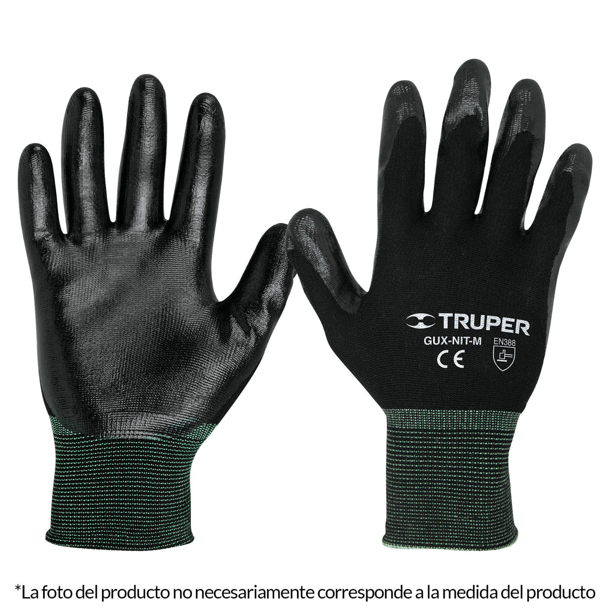 GUANTES NYLON RECUBIERTOS NITRILO GRANDES GU-123 13295 TRUPER